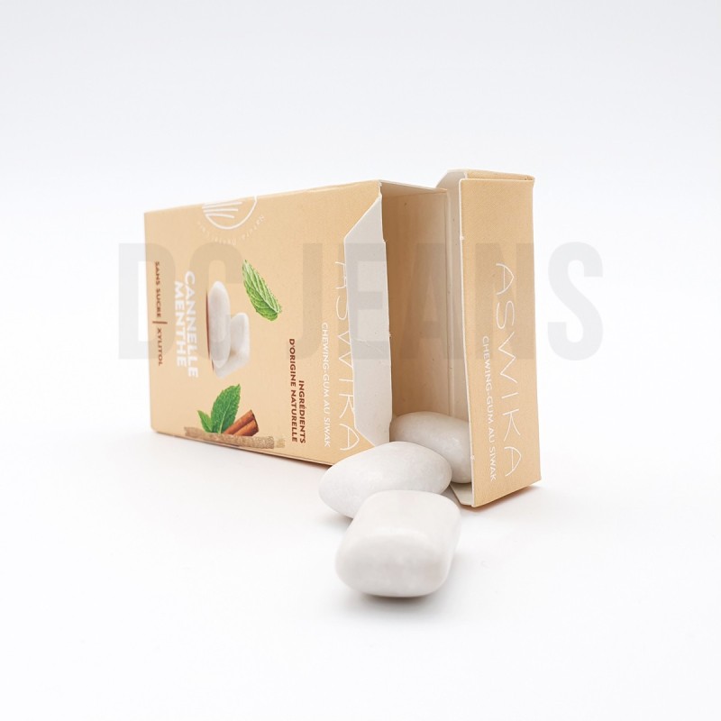 Chewing-gum Cannelle Menthe naturel - sans sucre - Aswika