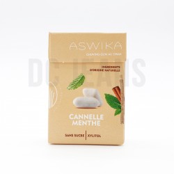 Chewing-gum Cannelle Menthe naturel - sans sucre - Aswika