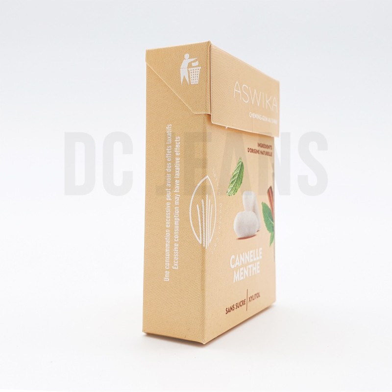 Chewing-gum Cannelle Menthe naturel - sans sucre - Aswika
