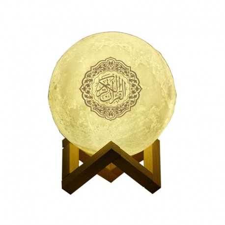 Lampe Veilleuse Coranique "Lune" avec récitation du Coran et télécommande et changement de couleurs - Moon Lamp