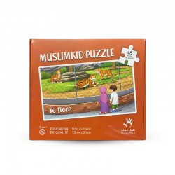 Puzzle Grand Format - le Tigre - 48 Pièces - Muslim Kid - 3 ans+