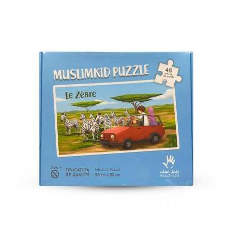 Puzzle Grand Format - le Zébre - 48 Pièces - Muslim Kid - 3 ans+