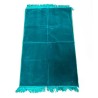 Tapis de prière adulte ultra-doux - Couleur vert unie sans motifs