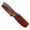 PEIGNE À BARBE HOMME T1 - AL IKHLAS AVEC ÉTUI EN CUIR