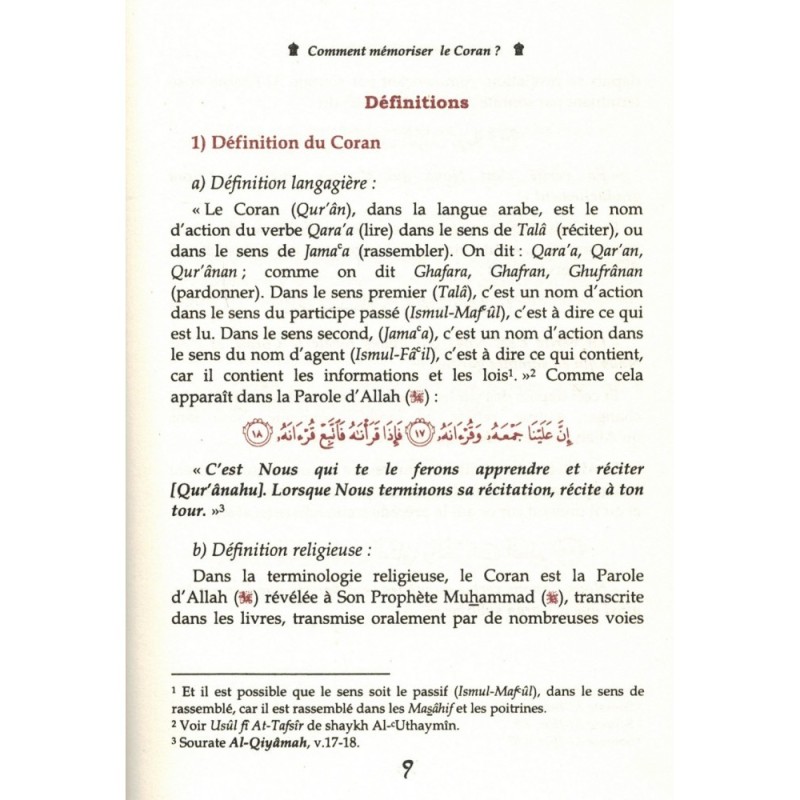 Comment mémoriser le Coran ? Méthodes - Conseils - Programmes - Editions Tawbah