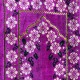 Tapis ultra doux pour enfant (33 x 58 cm) - couleur mauve - motif floral