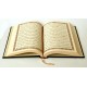 Le Saint Coran version arabe (Lecture Hafs) de luxe avec couverture bordeaux dorée (14 x 20 cm)