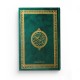 Le Saint Coran version arabe (Lecture Hafs) de luxe avec couverture vert dorée (14 x 20 cm)