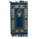 Tapis ultra doux pour enfant (33 x 58 cm) - couleur bleu - motif Kaaba