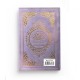 Le Noble Coran et la traduction en langue française de ses sens - couverture cartonnée en daim couleur mauve doré
