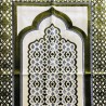 Tapis De Prière En Velours - Contour Géométrique - Fond Sable - COULEUR VERT SAPIN