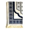 Tapis De Prière En Velours - Contour Géométrique - Fond Sable - COULEUR BLEU NUIT