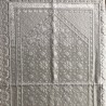 Tapis De Prière - Satin Brillant - Motif FLEUR - Couleur BLANC