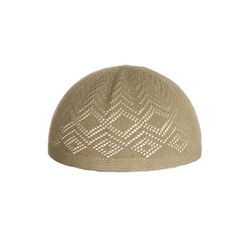 Bonnet musulman pour hommes - coton - TAUPE