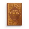 Le Saint Coran brun - Couverture Daim - Pages Arc-En-Ciel - Français-Arabe-Phonétique - Maison Ennour