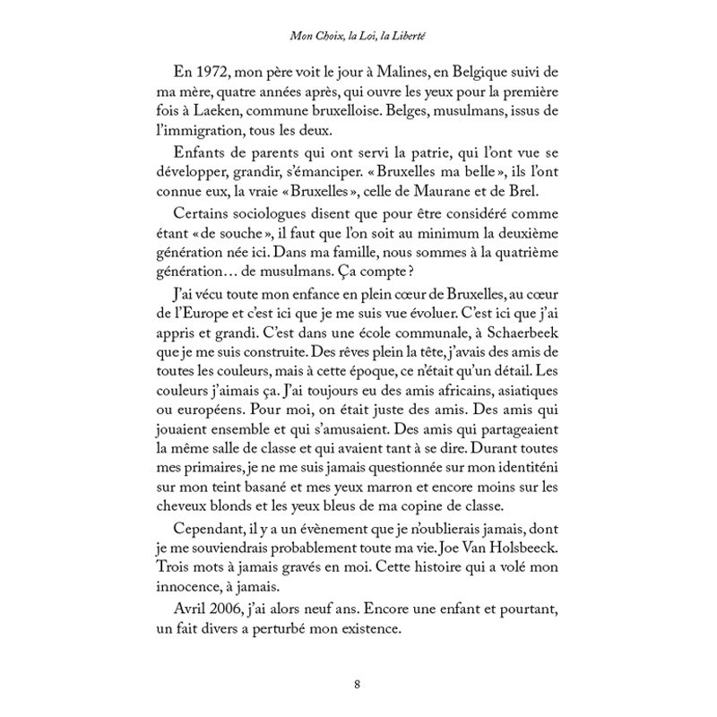 Mon Choix, la Loi, la Liberté Ô patrie, ô mère chérie - Nora Abied - Editions Al-Hadîth