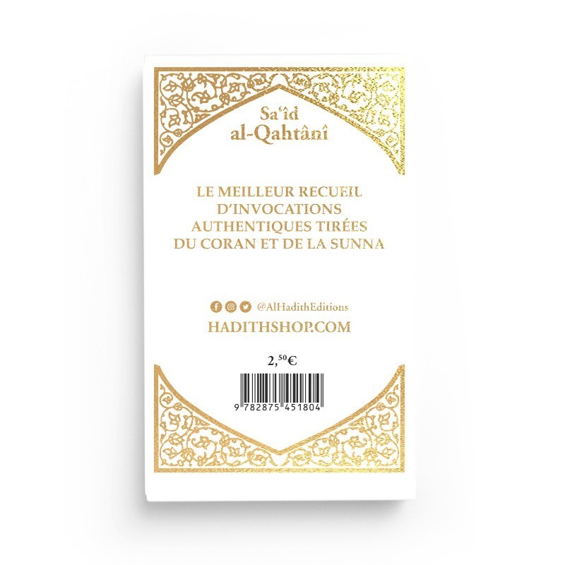 Pack : CORAN Blanc DORÉ - FRANÇAIS-ARABE-PHONÉTIQUE - Citadelle du musulman blanc