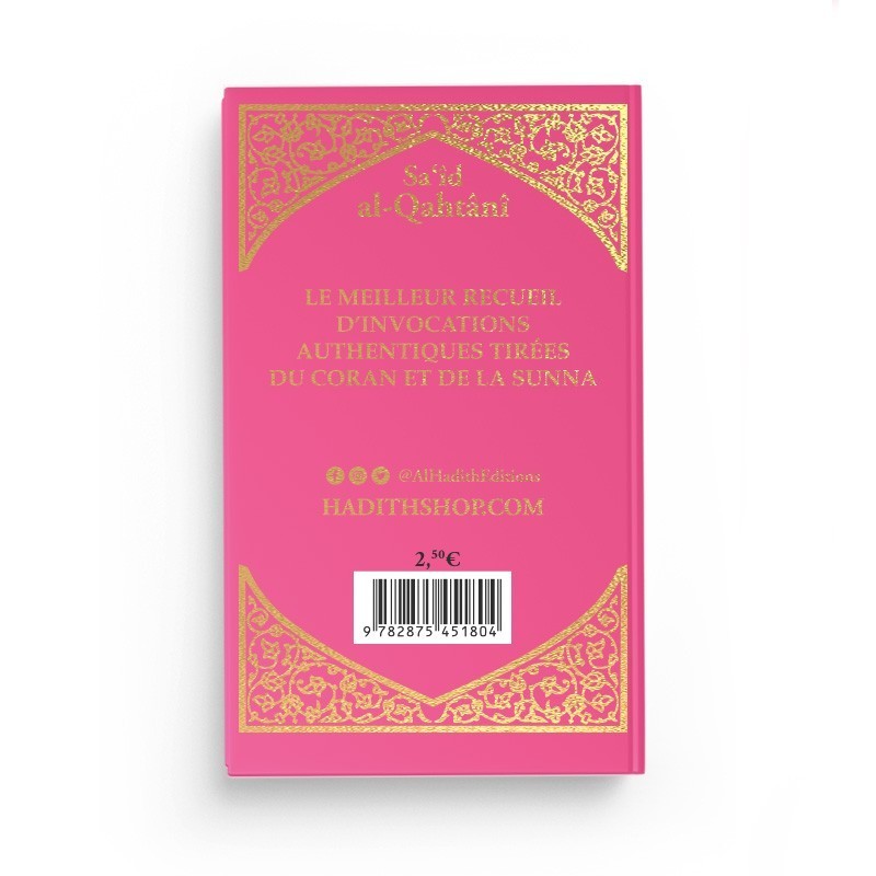 Pack : CORAN FUSHIA DORÉ - FRANÇAIS-ARABE-PHONÉTIQUE - Citadelle du musulman rose