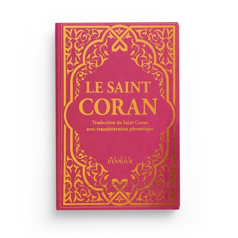 Pack : CORAN FUSHIA DORÉ - FRANÇAIS-ARABE-PHONÉTIQUE - Citadelle du musulman rose