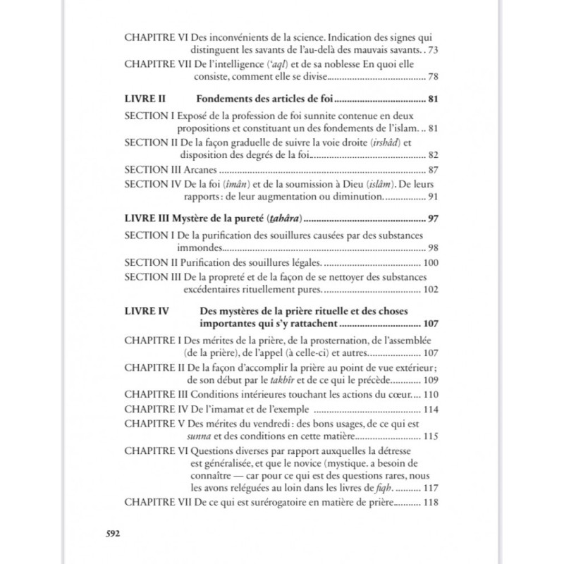 VIVIFICATION DES SCIENCES DE LA FOI-ABRÉGÉ DE IHYA 'ULUM AL DIN-HÉRITAGE ÉDITIONS