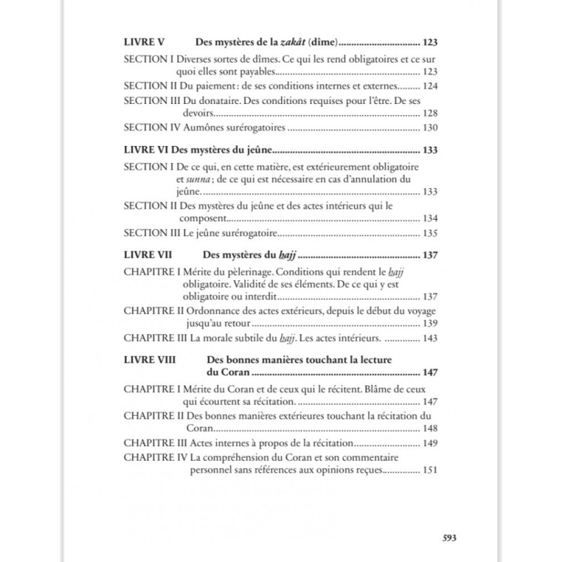 VIVIFICATION DES SCIENCES DE LA FOI-ABRÉGÉ DE IHYA 'ULUM AL DIN-HÉRITAGE ÉDITIONS