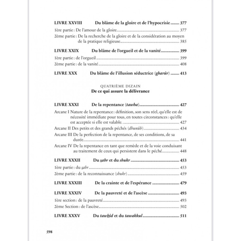 VIVIFICATION DES SCIENCES DE LA FOI-ABRÉGÉ DE IHYA 'ULUM AL DIN-HÉRITAGE ÉDITIONS