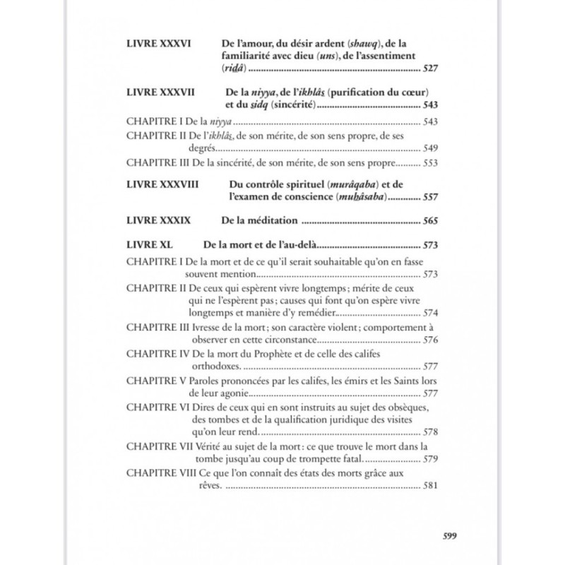 VIVIFICATION DES SCIENCES DE LA FOI-ABRÉGÉ DE IHYA 'ULUM AL DIN-HÉRITAGE ÉDITIONS