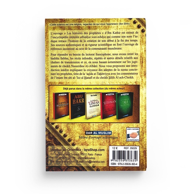 L'authentique des Histoires des Prophètes (de Ibn Kathîr) - Format de poche - Editions Dar Al Muslim