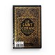 Le Saint Coran de couleur noire avec arabesques bordeaux bordées de dorures - arabe-français-phonétique