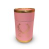Coffret Cadeau Prière Tapis et chapelet de luxe (boite ronde dorée) - ROSE