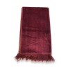 Tapis de prière adulte ultra-doux - Couleur bordeaux unie sans motifs