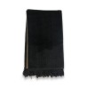 Tapis de prière adulte ultra-doux - Couleur NOIR unie sans motifs